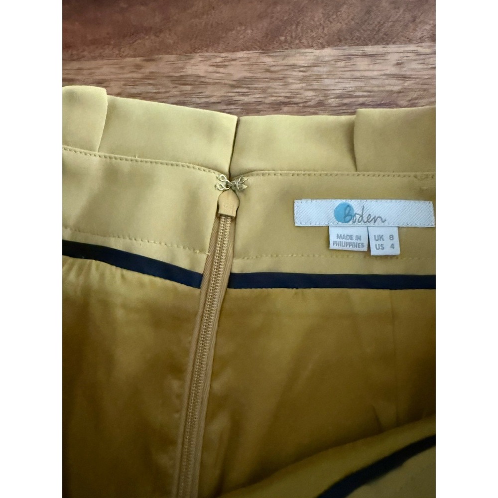 Boden Chartreuse Yellow - Green Midi Pencil Skirt US4 Minimalist Quiet Luxury - Picture 6 of 10